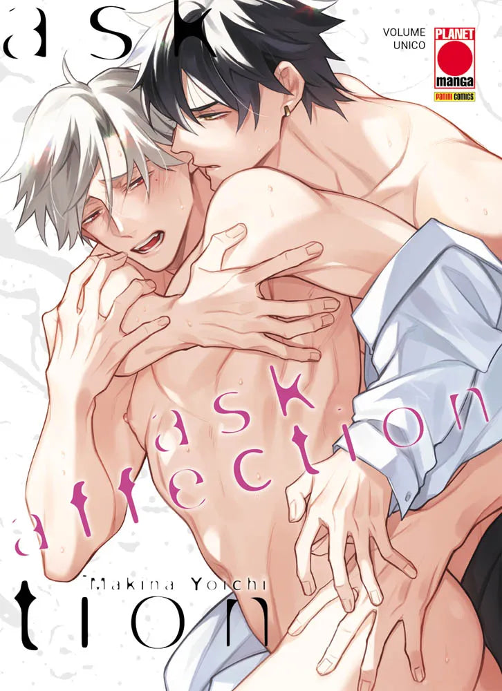 Copertina del manga Ask Affection, che mostra un'illustrazione ravvicinata e sensuale dei due affascinanti protagonisti in stile Boys Love.