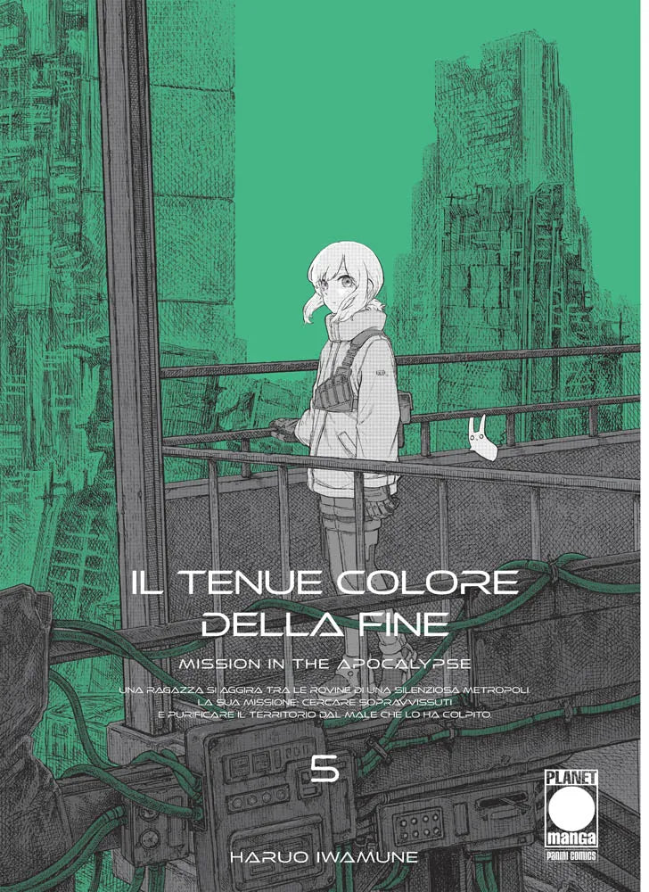 Copertina del manga Il Tenue Colore della Fine Mission in the Apocalypse volume 5 edito in italiano da Panini Planet Manga.