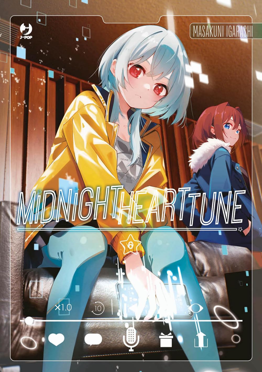 Le quattro protagoniste (Iko, Nene, Rikka e Shinobu) in abiti estivi o yukata colorati, sorridono vivacemente mentre guardano verso l'alto (probabilmente i fuochi d'artificio) sulla copertina di Midnight Heart Tune Vol. 6.
