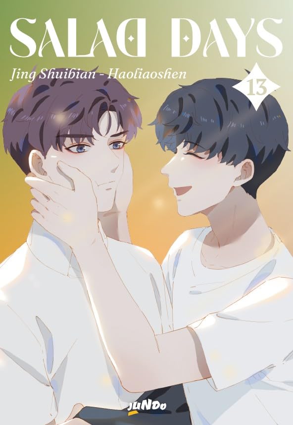 Copertina del manga Salad Days Vol. 13 Jundo, con i protagonisti Jiang Shen e Bai Jinyi che riflettono il mondo della danza e del pugilato.