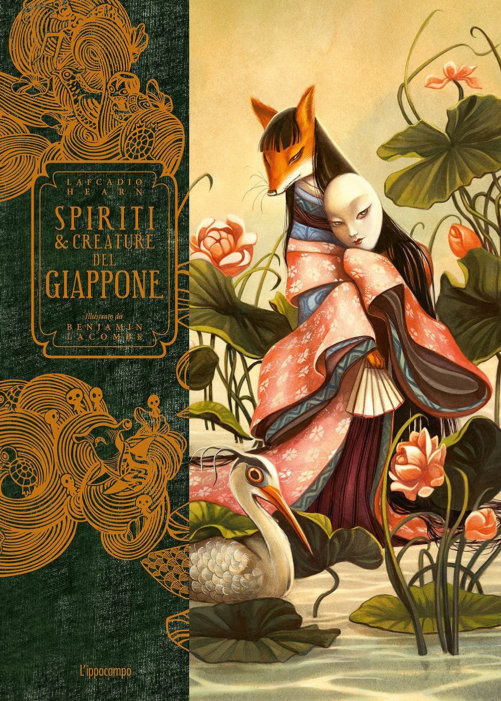 Spiriti e Creature del Giappone illustrato da Benjamin Lacombe, volume L’Ippocampo ispirato ai racconti di Lafcadio Hearn e alle leggende del folclore giapponese.