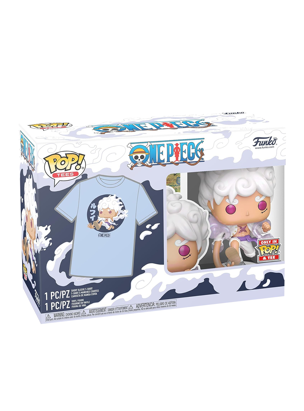Luffy Gear 5  - One Piece - Funko POP! & Tee Animation - Taglia L