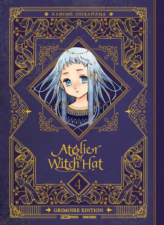 Copertina del manga Atelier of Witch Hat Grimoire Edition Vol. 4 di Kamome Shirahama edito da Panini Planet Manga