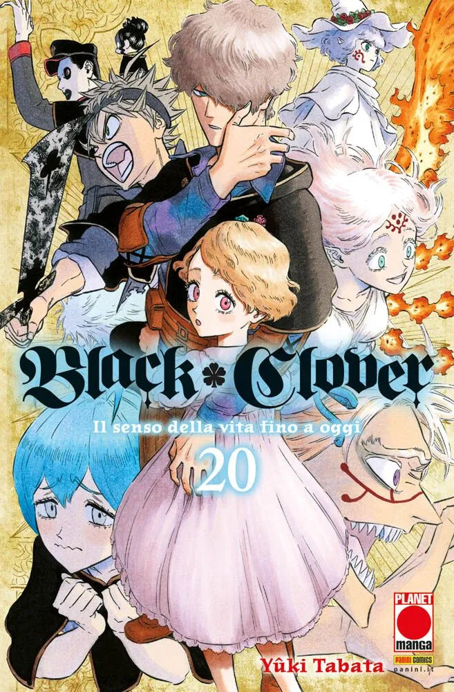 Copertina del manga Black Clover Vol. 20. In primo piano è raffigurato Nozel Silva, capitano dell'Aquila d'Argento, con la sua caratteristica acconciatura e il mantello regale. Accanto a lui la sorella Noelle, entrambi pronti a combattere per la difesa del regno. Lo stile grafico di Tabata evidenzia il potere della magia d'argento e d'acqua. In alto il logo ufficiale della serie.