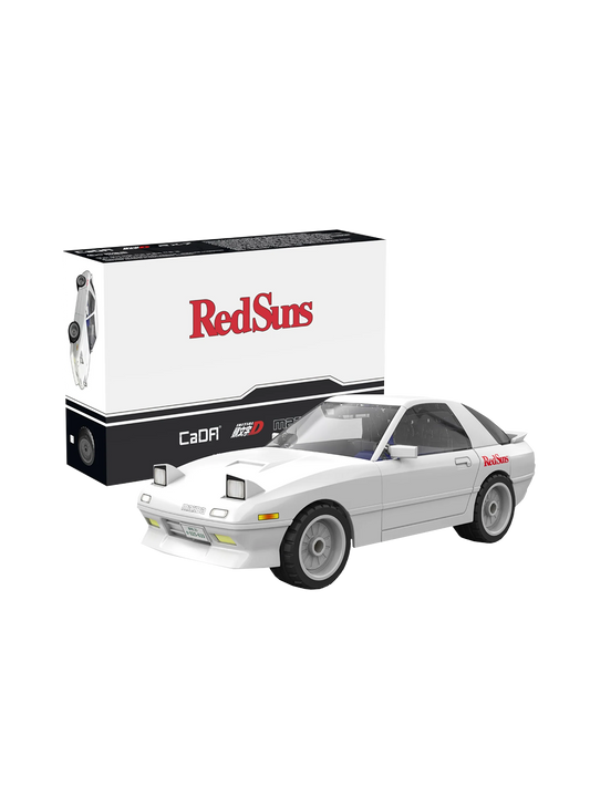 Costruzioni CADA Mazda RX-7 FC3S (Initial D). 282 pezzi. Costruisci la "White Comet" di Ryosuke Takahashi del team RedSuns.