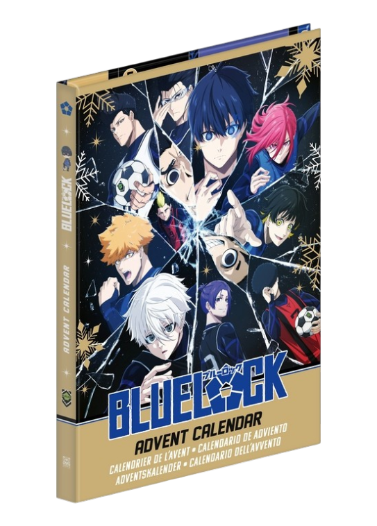 Calendario dell'Avvento Blue Lock J-GUZU con Isagi e gli altri personaggi in copertina.