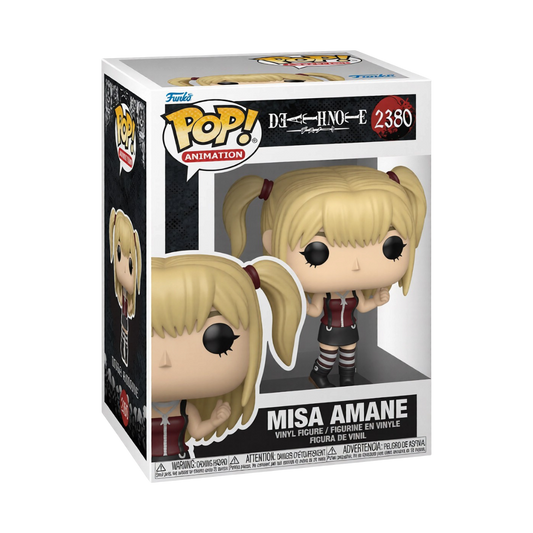 Scatola del Funko POP! Animation numero 2380 di Misa Amane con abito in stile gothic lolita e codini biondi da Death Note.   