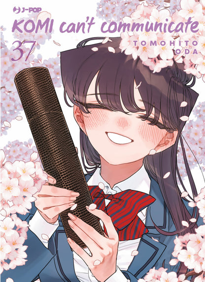La copertina esclusiva della Graduation Variant di Komi Can't Communicate Vol. 37, che ritrae Shoko Komi in abiti tradizionali da cerimonia (Hakama) o con il diploma, accanto allo Shikishi da collezione incluso.