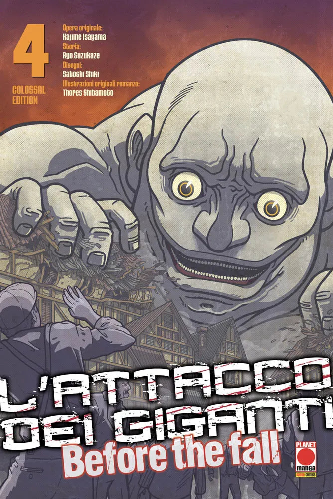 Copertina del manga L'Attacco dei Giganti Before the Fall Colossal Edition Volume 4 edito da Panini Planet Manga