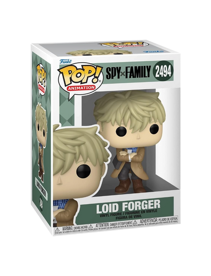 Scatola del Funko POP! di Loid Forger versione Holiday numero 2494 da Spy x Family.