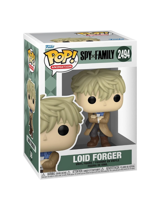 Scatola del Funko POP! di Loid Forger versione Holiday numero 2494 da Spy x Family.