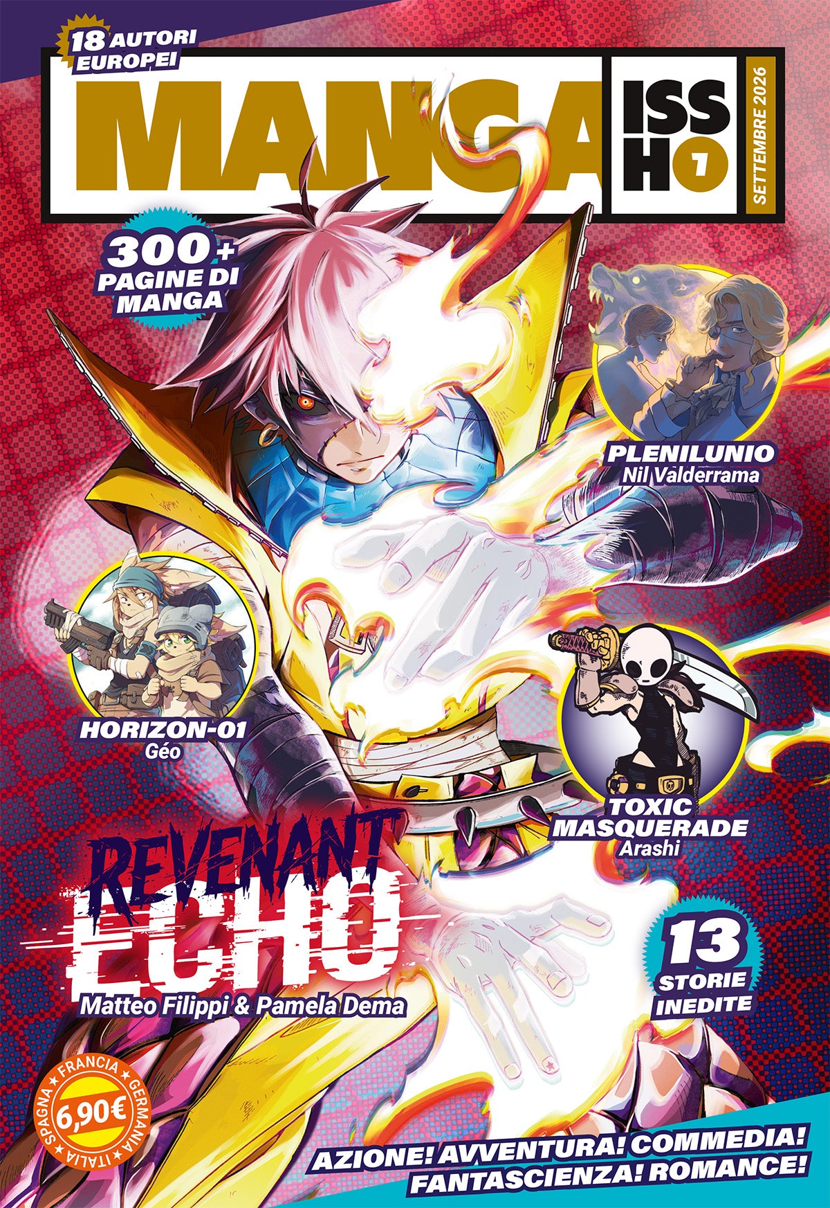 Copertina della rivista Manga Issho Vol. 7 (Star Comics) con illustrazioni dei manga europei contenuti.