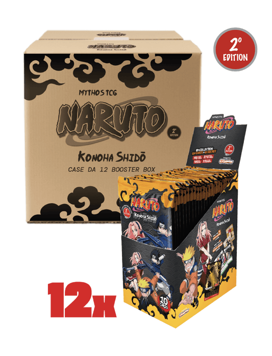 Naruto Mythos TCG – Konoha Shido 2° Edition - Case Sealed (12 Box da 24 Bustine) (ENG)