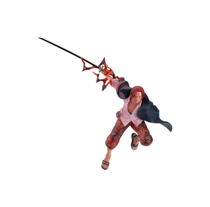 Figure di Luffy di One Piece in versione Gear 5, con capelli e abiti bianchi, in posa dinamica mentre impugna un fulmine su una base di nuvole.