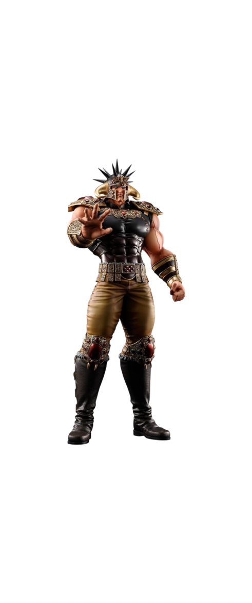 Statuetta figure di Raoh con elmo e armatura da Ken il Guerriero Fist of the North Star della linea Ichibansho Bandai Spirits.