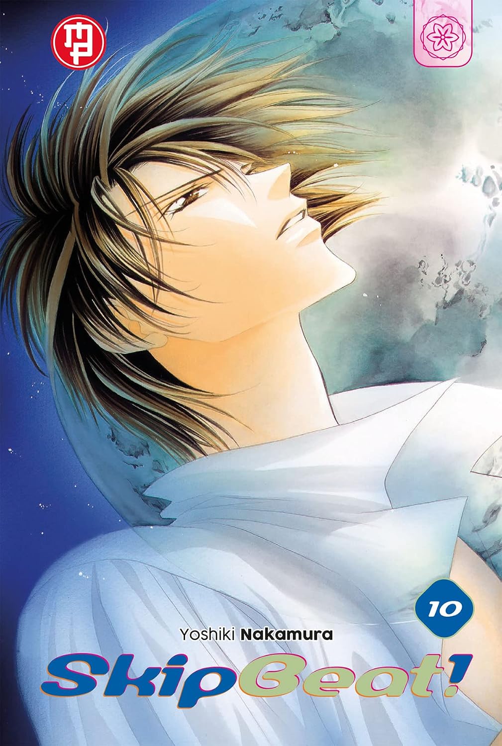 Copertina del volume 10 di Skip Beat! edito da Magic Press con Ren Tsuruga su sfondo blu.
