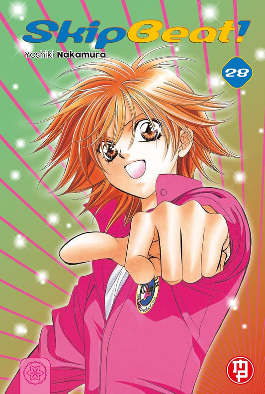 Copertina del volume 28 di Skip Beat! edito da Magic Press con Kyoko Mogami in tuta rosa.