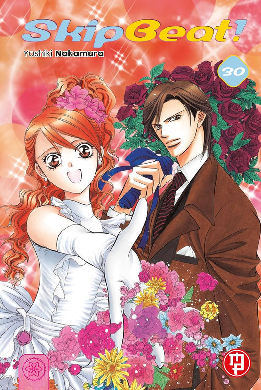 Copertina del trentesimo volume del manga 'Skip Beat!' di Yoshiki Nakamura, edito da Magic Press. L'illustrazione ritrae Kyoko Mogami in abito bianco tra i fiori affiancata da Ren Tsuruga in giacca marrone, sormontati dal titolo e dal numero 30.