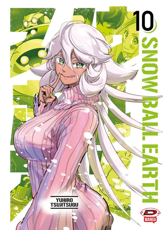 Copertina del manga Snowball Earth volume 10 con la misteriosa Rutile in maglione rosa.