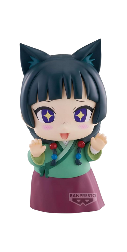 Figure chibi in vinile di Maomao con orecchie da gatto ed espressione estasiata.