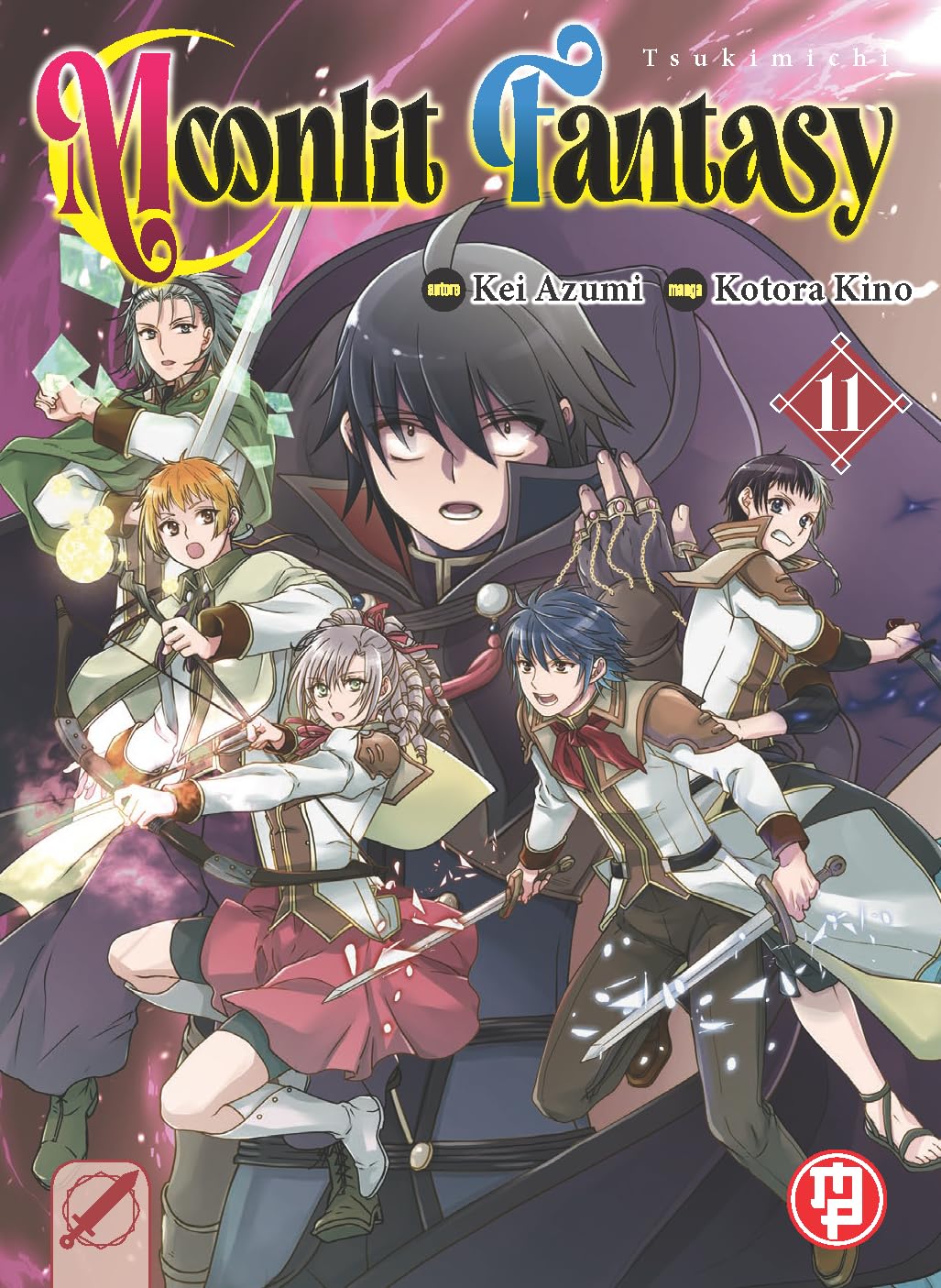 Copertina dell'undicesimo volume del manga 'Tsukimichi Moonlit Fantasy' di Kei Azumi e Kotora Kino, edito da Magic Press.