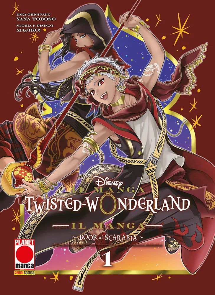 Copertina del manga Twisted-Wonderland Il Manga Book of Scarabia Volume 1 di Yana Toboso e Majiko! edito da Panini Planet Manga